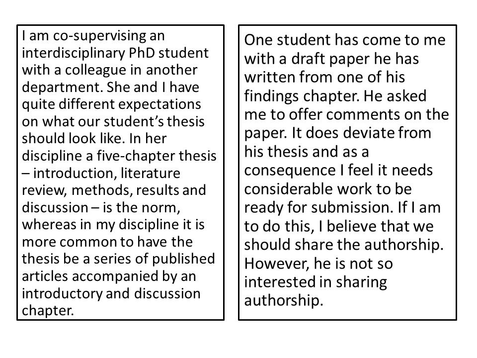 Phd thesis discussion